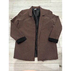 Pimkie Geometric Print Blazer Womens Size Large Longline Jacket